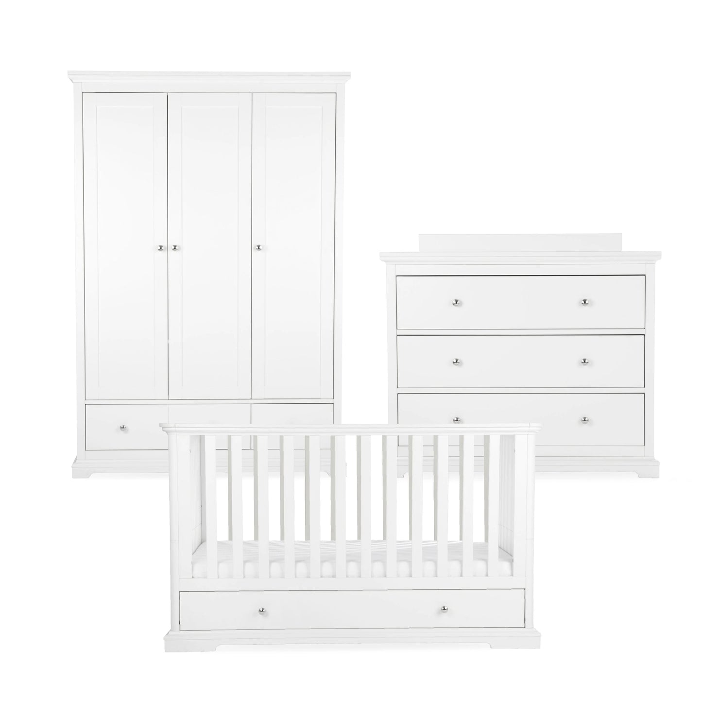 Cuddle Co Beaumont 3 Piece Nursery Furniture Set - White