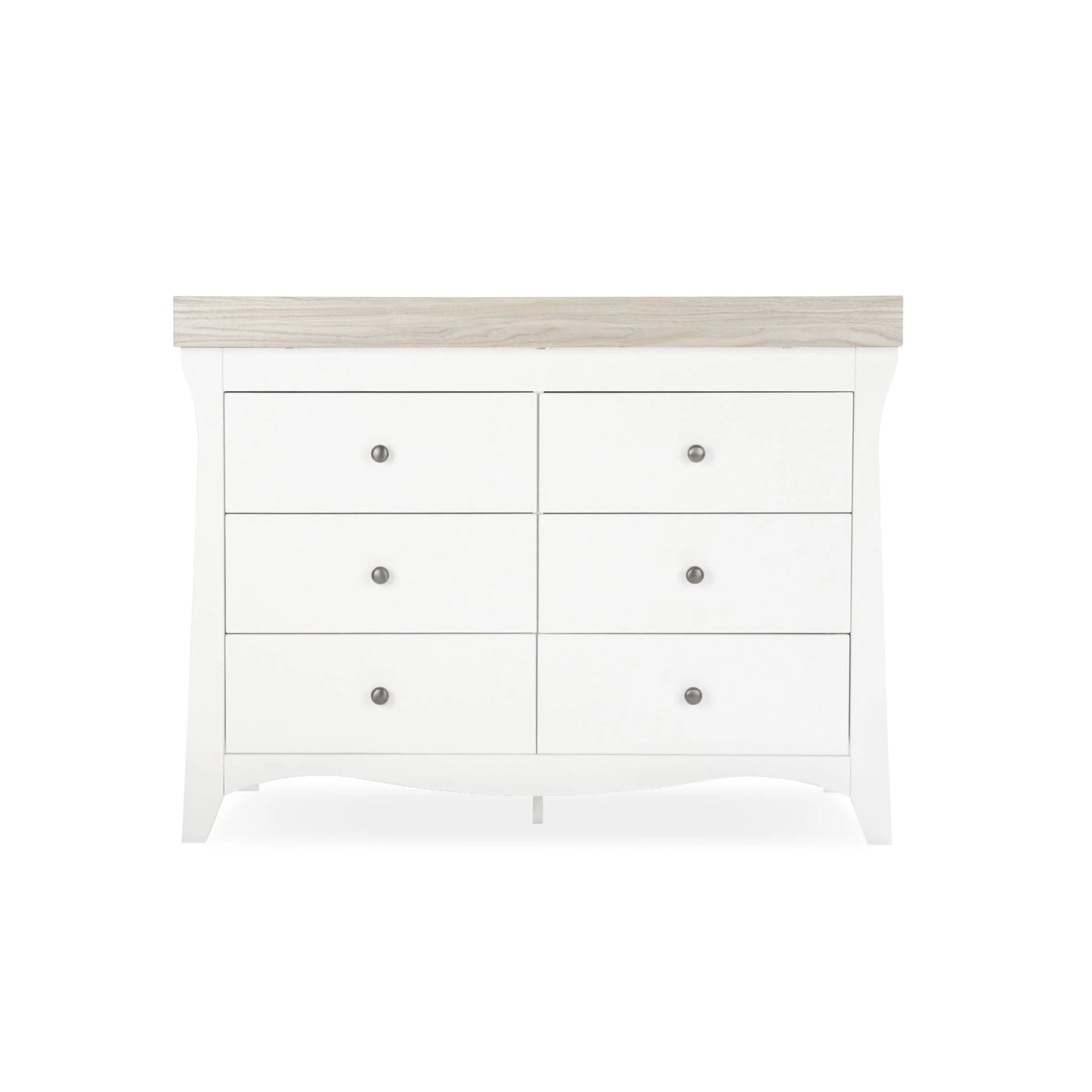 Cuddle Co Clara 6 Drawer Dresser - White & Ash