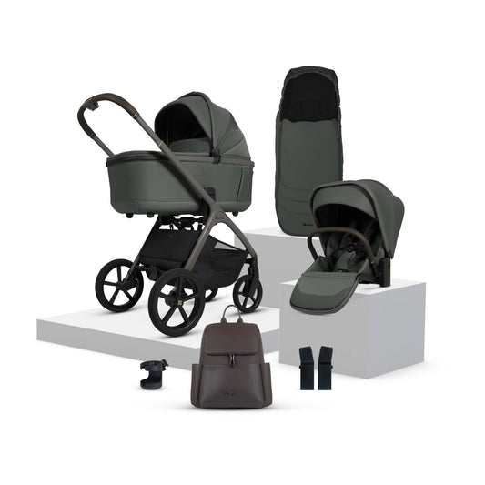 Silver Cross Cove Pewter Travel System Accessory Bundle (8 piece)