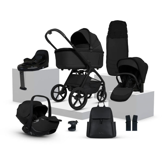 Silver Cross Cove Onyx Travel System Ultimate 360 Infant Carrier Bundle (10 piece)