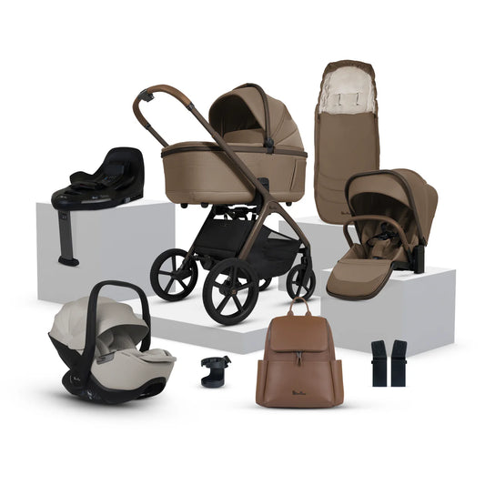 Silver Cross Cove Maple Travel System Ultimate 360 Infant Carrier Bundle (10 piece)