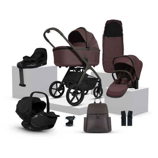 Silver Cross Cove Onyx Travel System Ultimate 360 Infant Carrier Bundle (10 piece)