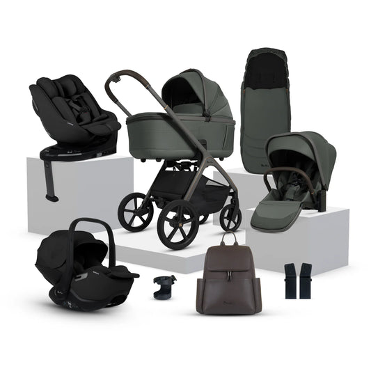 Silver Cross Cove PewterTravel System Ultimate 360 Family Car Seat Bundle (11 piece)