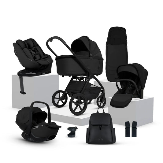Silver Cross Cove Onyx Travel System Ultimate 360 Family Car Seat Bundle (11 piece)