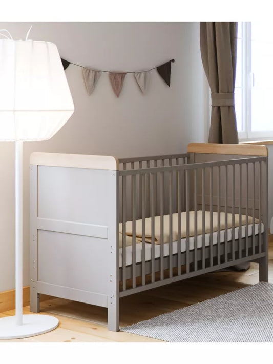 Owen Cot Bed Grey/Oak