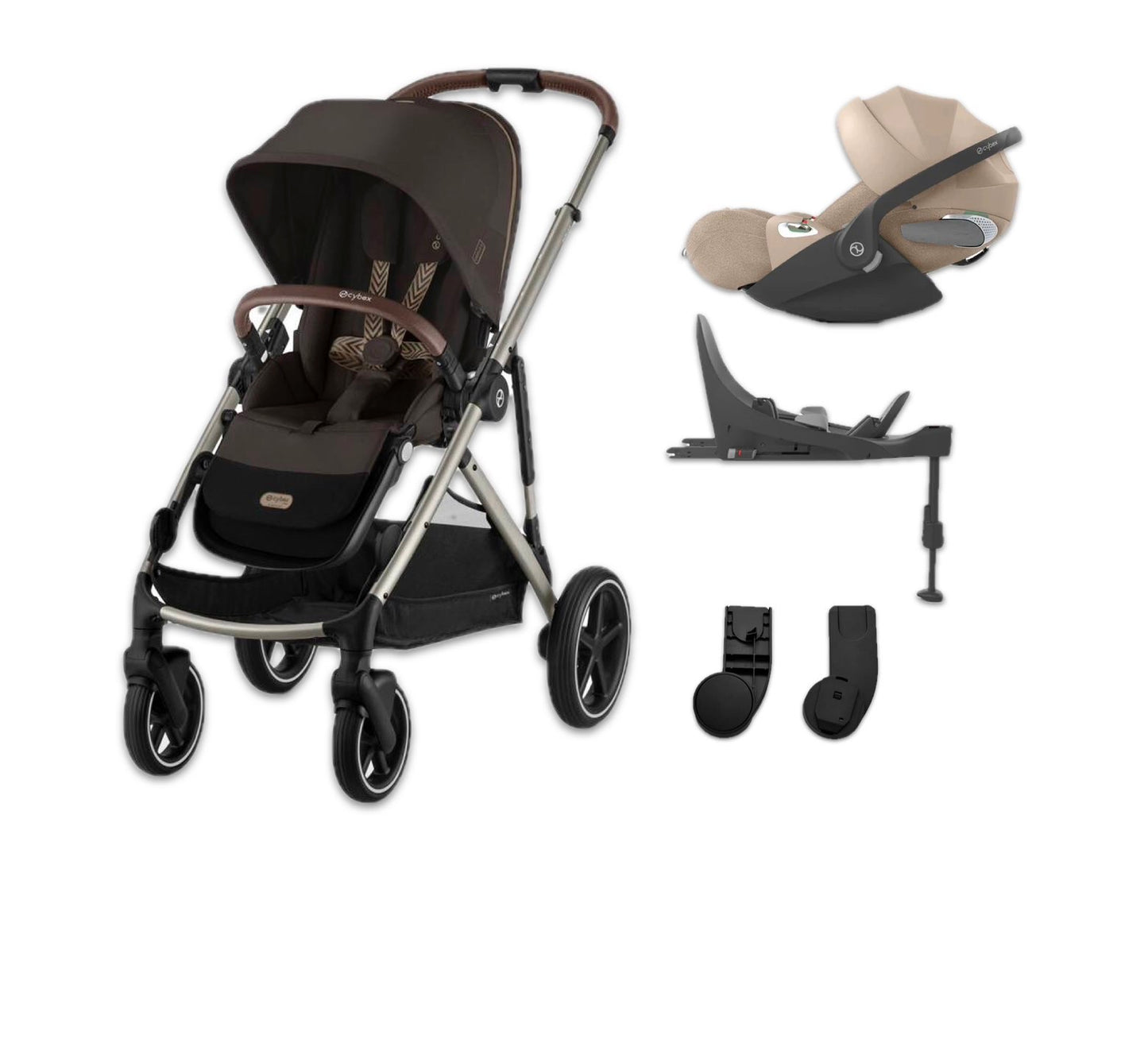 Cybex Gazelle S Stroller + Cybex Cloud T and Base Bundle