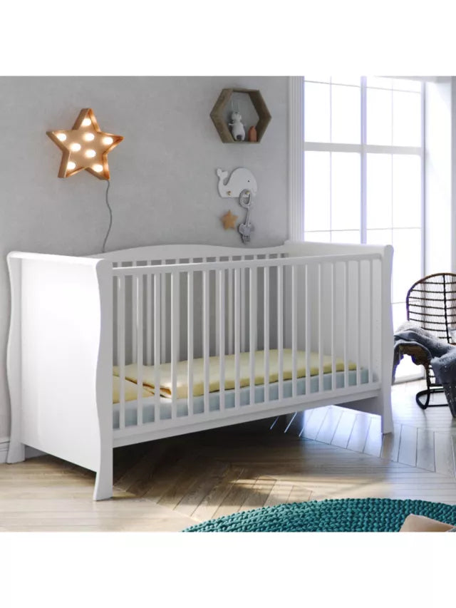 Little Acorns Sleigh Cotbed White No drawer