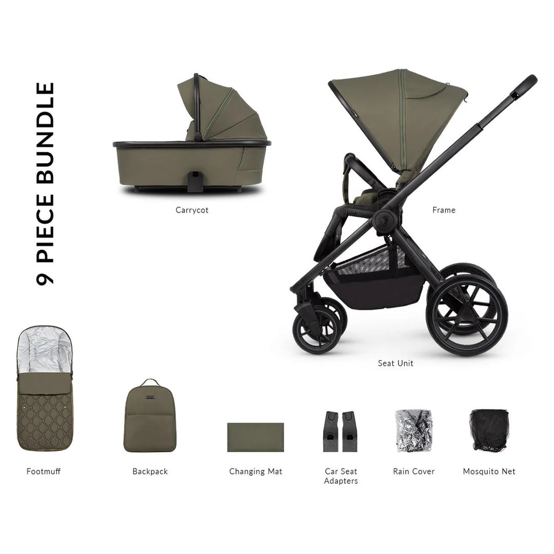 Venicci Tinum Edge 2-in-1 Travel System Bundle -  Moss