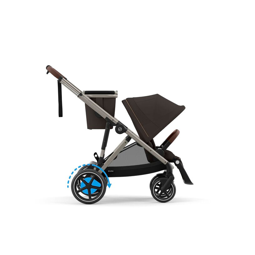 CYBEX e-Gazelle S Pushchair and Carrycot - Chocolate Brown