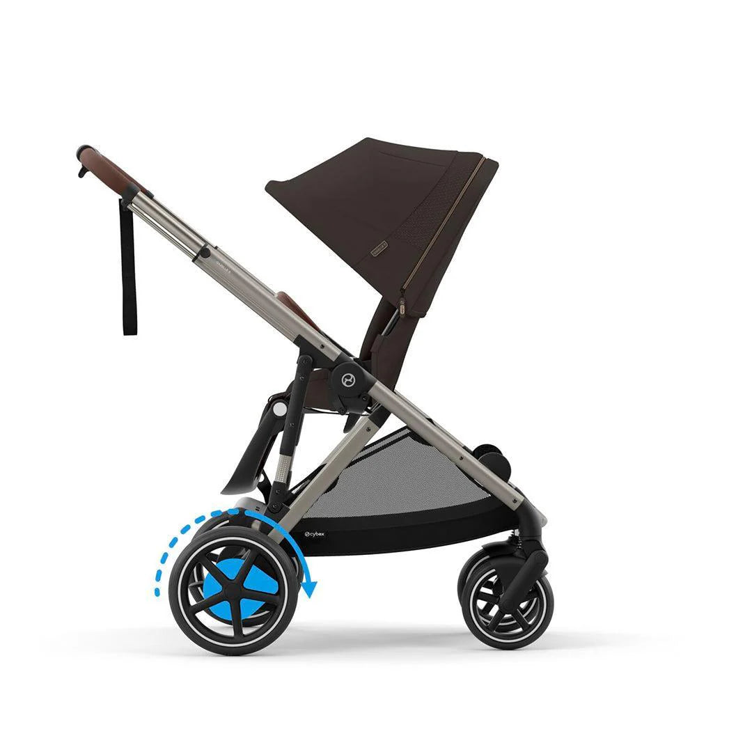 CYBEX e-Gazelle S Pushchair and Carrycot - Chocolate Brown