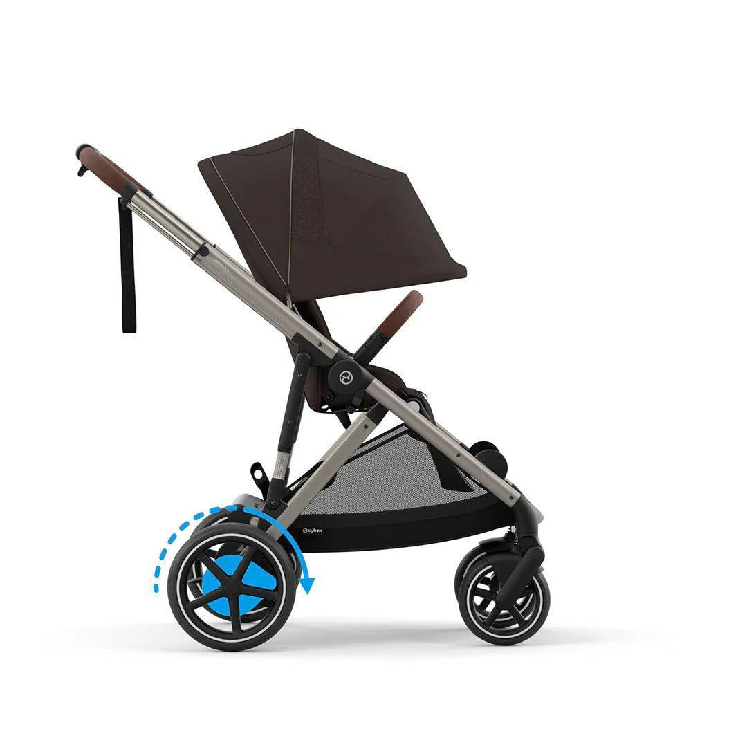 CYBEX e-Gazelle S Pushchair and Carrycot - Chocolate Brown
