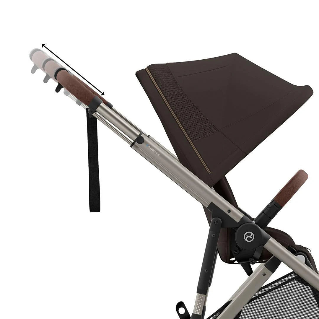 CYBEX e-Gazelle S Pushchair and Carrycot - Chocolate Brown