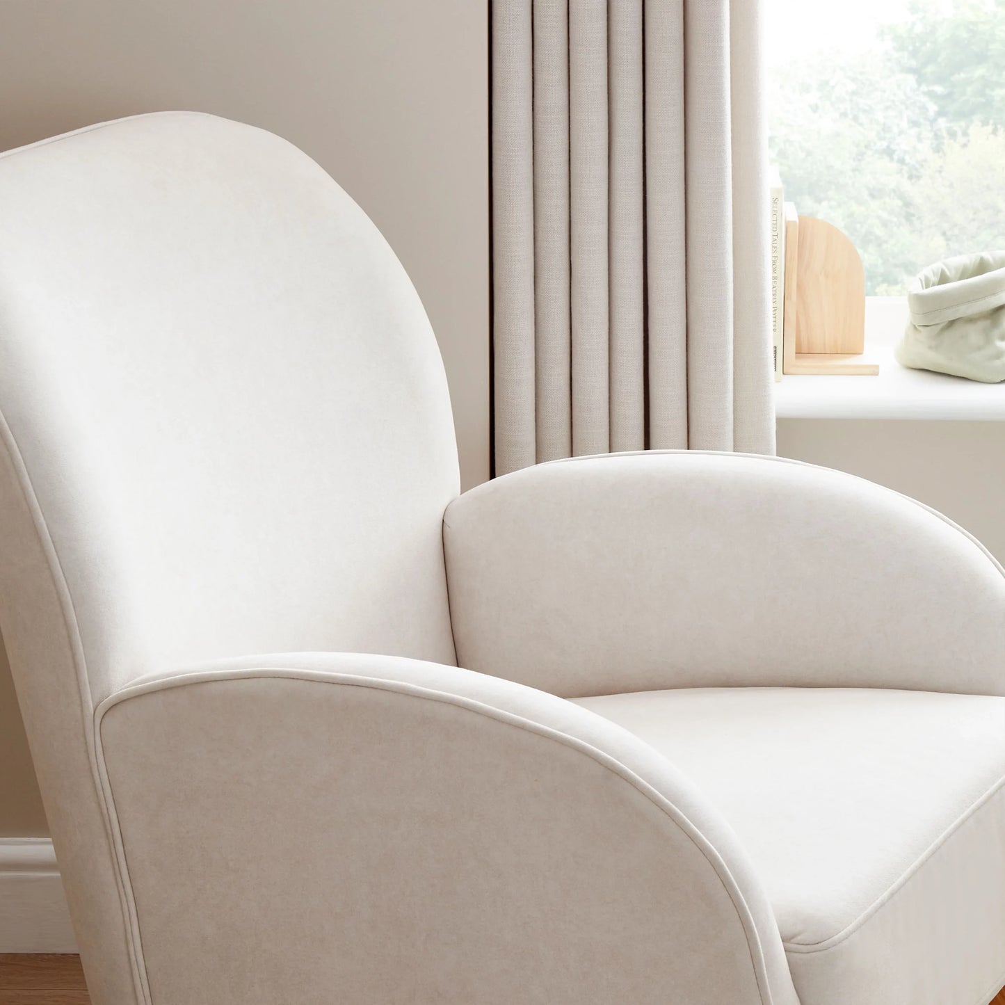 Babymore Freya Nursing Chair with Footstool – Cream