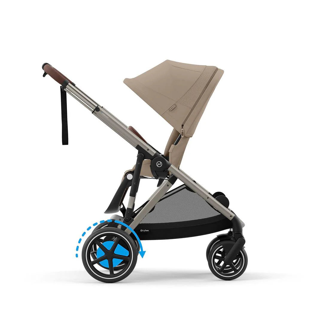 CYBEX e-Gazelle Twin Pushchair Almond Beige