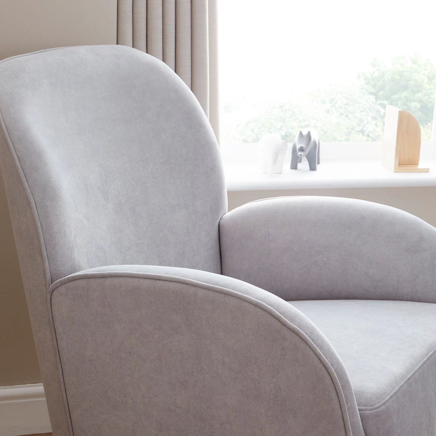 Babymore Freya Nursing Chair with Footstool – Grey