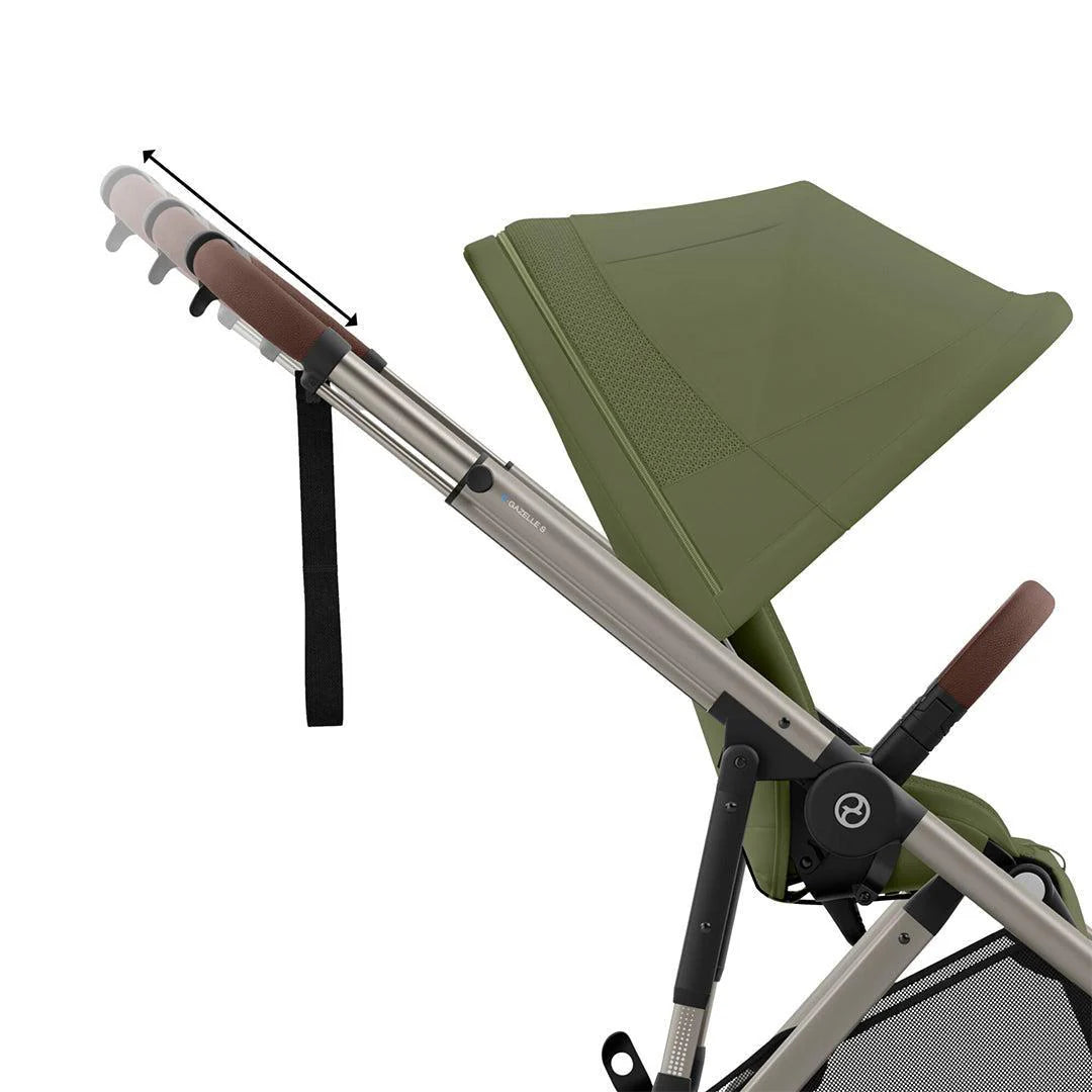 CYBEX e-Gazelle S Pushchair and Carrycot - Moss Green