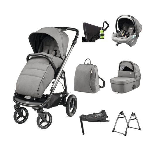 Peg Perego Veloce TC 11 Piece Travel Bundle Mercury Inc Reclining Car Seat