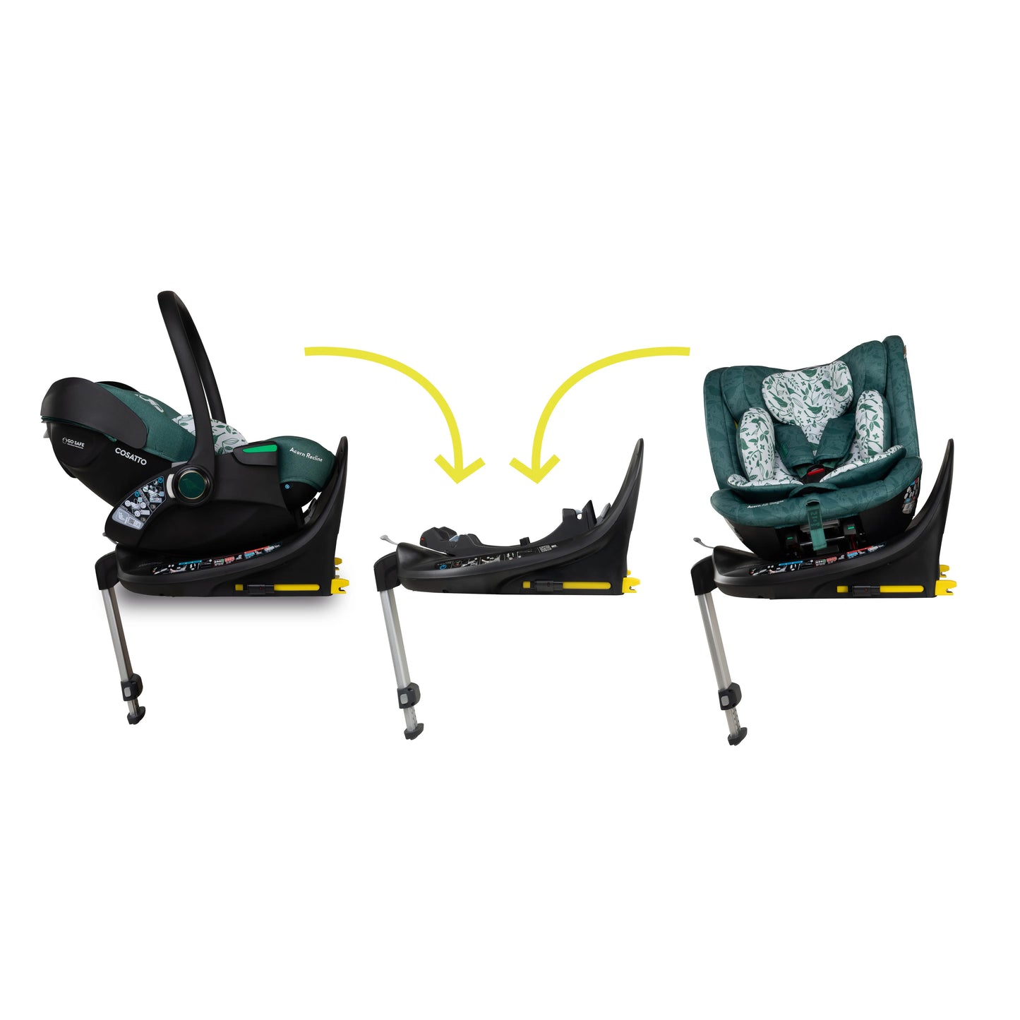 Cosatto Wow 3 Special Edition All Stage Family Rotate & Recline 2 Base Bundle Wildwood Pre Order Jan Delivery