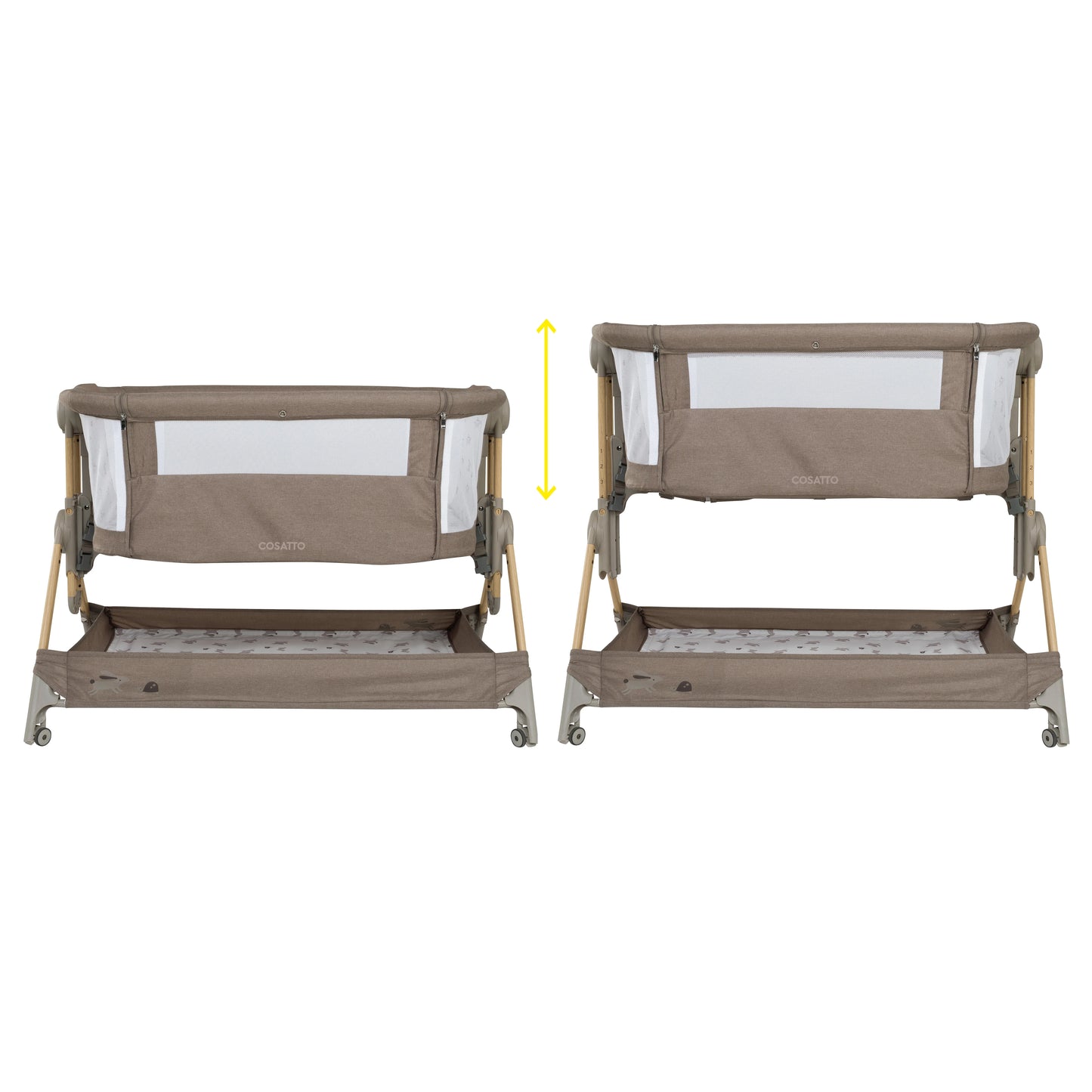 Cosatto Close to Me Folding Bedside Crib Lollop Pre Order Mid Jan Delivery