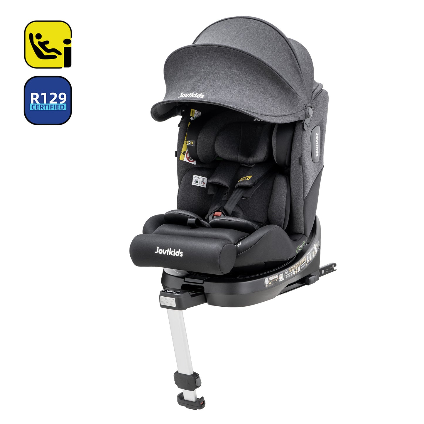Jovikids Ranger 2 i-Size 360 Rotating Car Seat, 40-150cm All-in-One Twilight