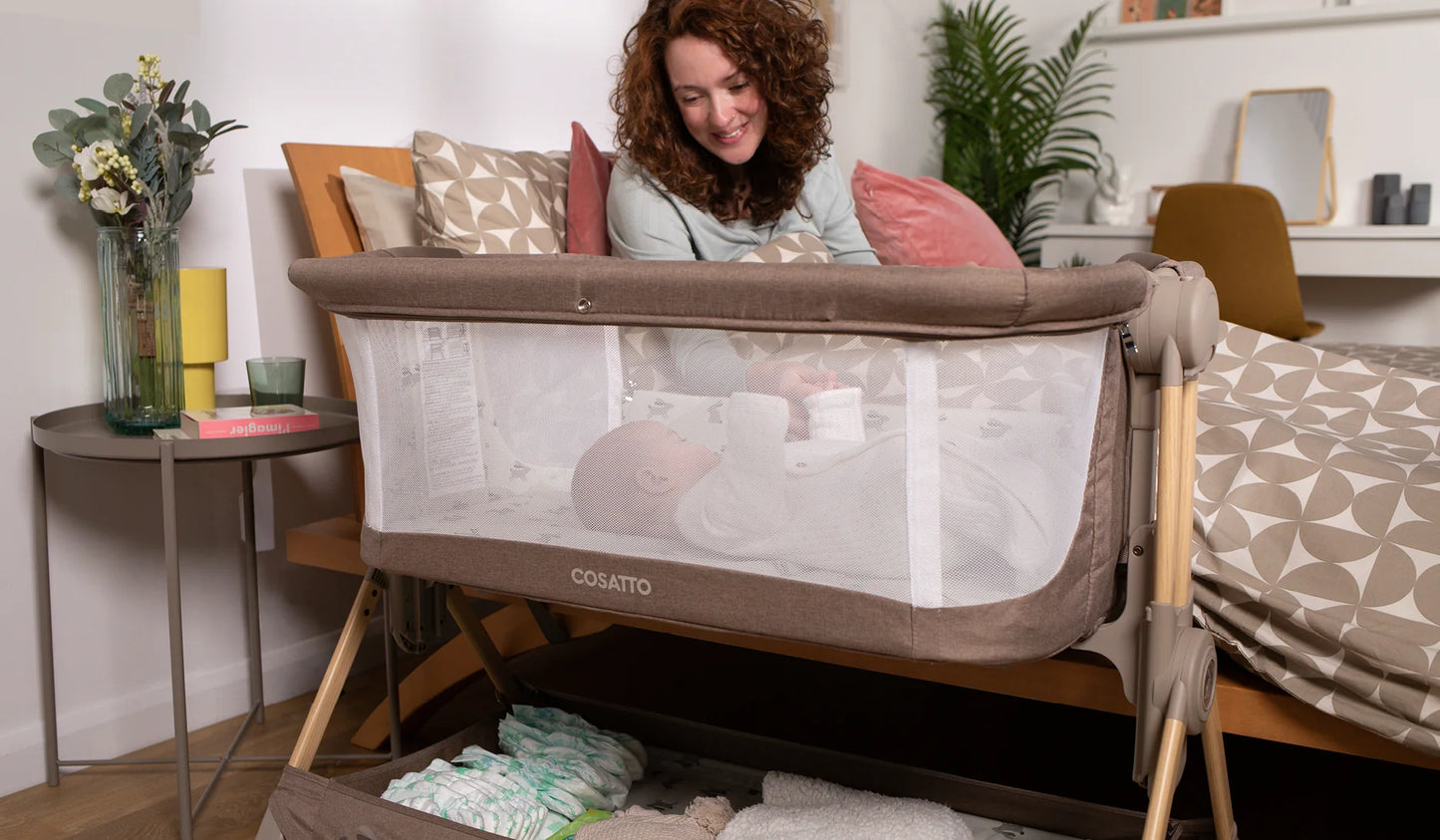Cosatto Close to Me Folding Bedside Crib Lollop Pre Order Mid Jan Delivery