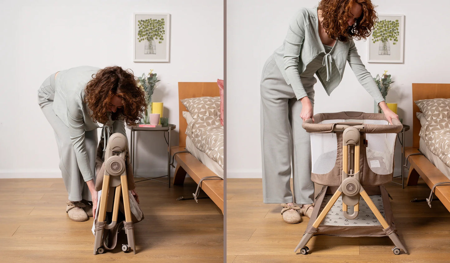 Cosatto Close to Me Folding Bedside Crib Lollop Pre Order Mid Jan Delivery