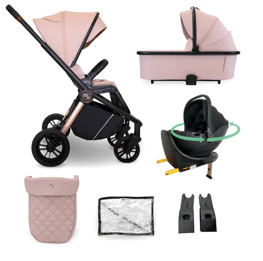 My Babiie Travel System 3 in 1 - MB450 i-Size With Spin 360 Car Seat and Isofix - Pink