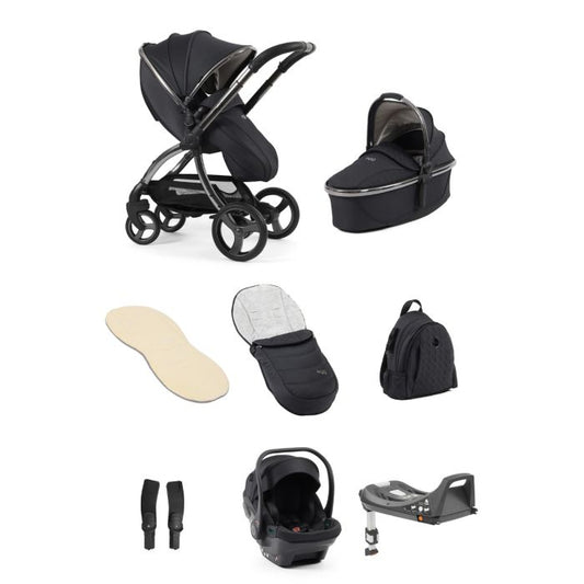 Egg 3 Luxury Travel Bundle With Shell i-Size Car Seat Carbonite