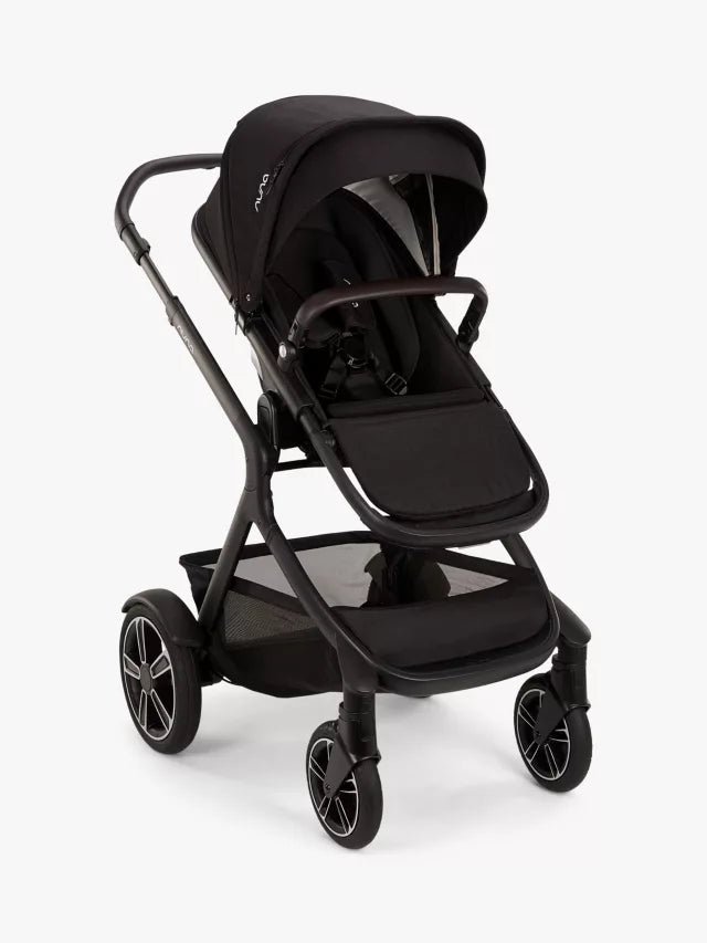 Nuna Demi Next Pushchair, Carrycot and Accessories with PIPA Next Car Seat Bundle, Caviar