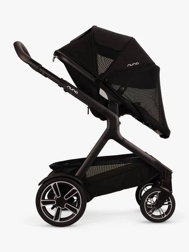 Nuna Demi Next Pushchair, Carrycot and Accessories with PIPA Next Car Seat Bundle, Caviar