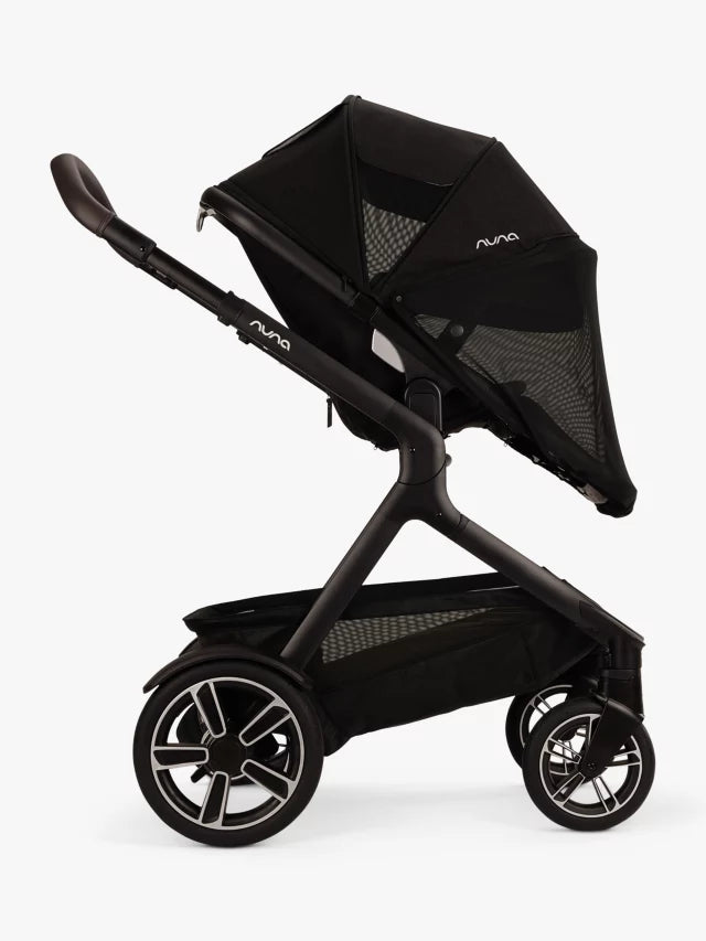 Nuna Demi Next Pushchair, Carrycot and Accessories with PIPA Urbn Car Seat Bundle, Caviar