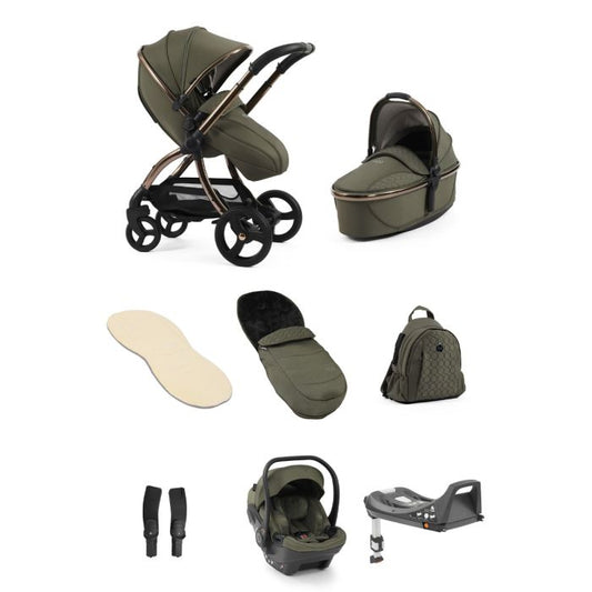 Egg 3 Luxury Travel Bundle With Shell i-Size Car Seat Hunters Green