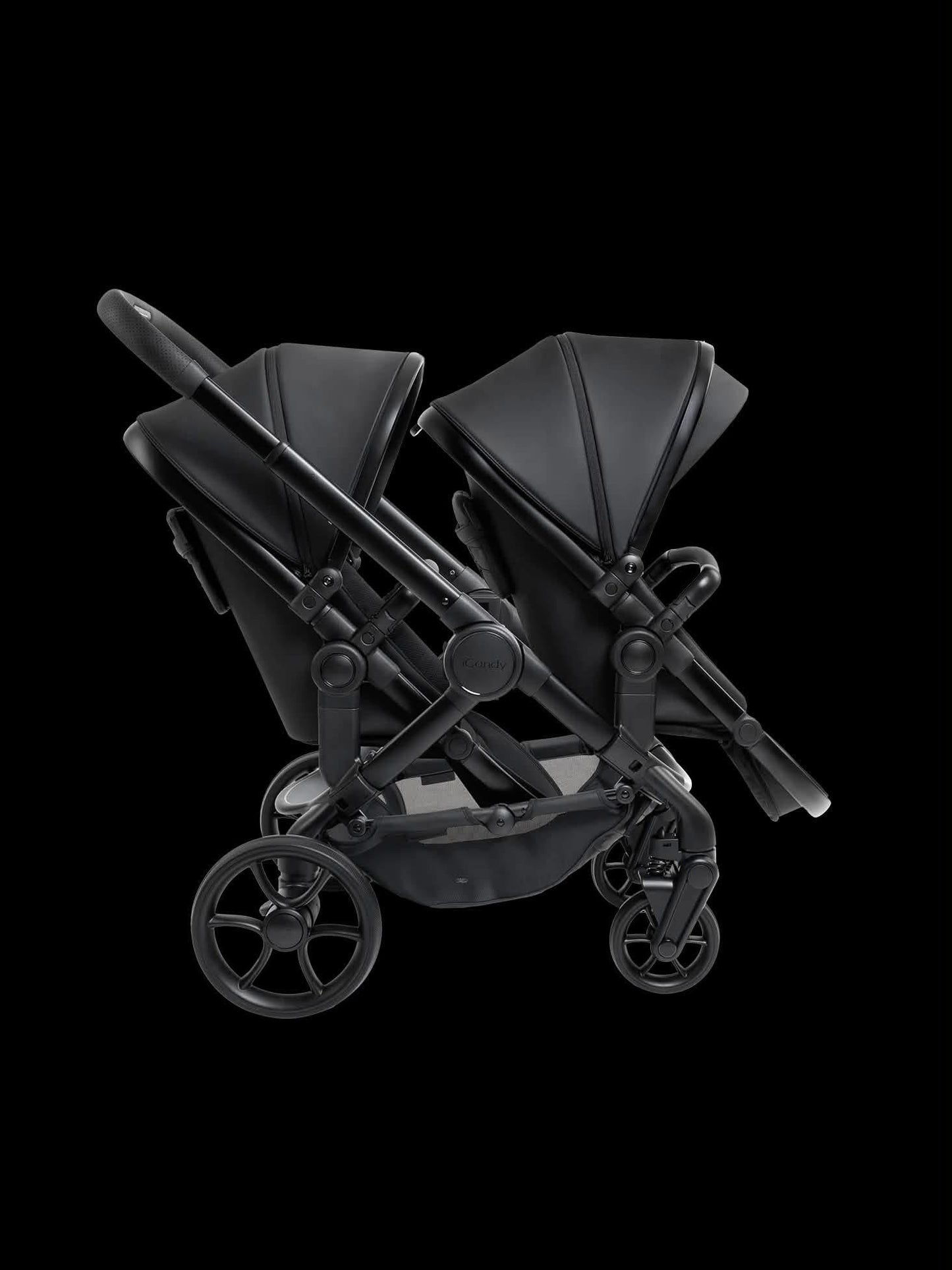 Icandy Peach 7 Twin Seat Bundle Studio With 2 Luxury Footmuffs
