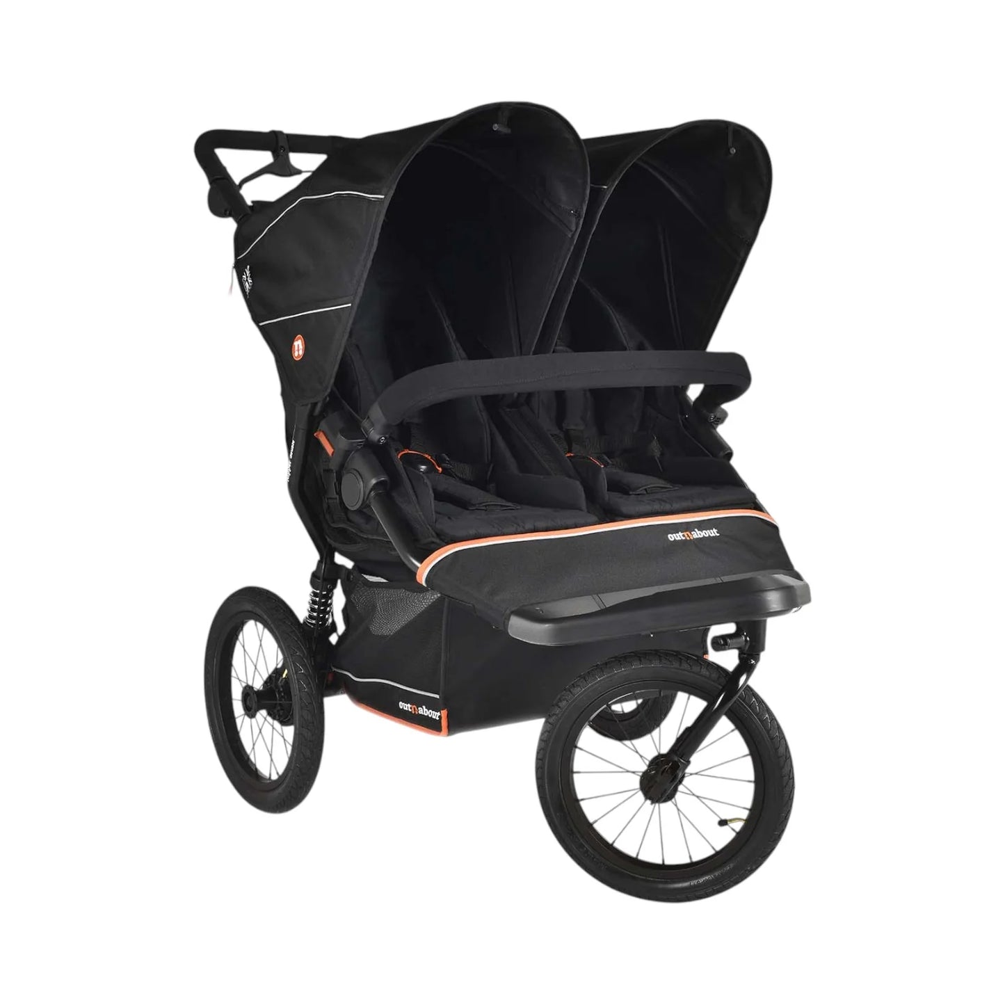 Out n About Nipper Double V6 Plus Pushchair Summit Black *Pre Order Mid October Delivery
