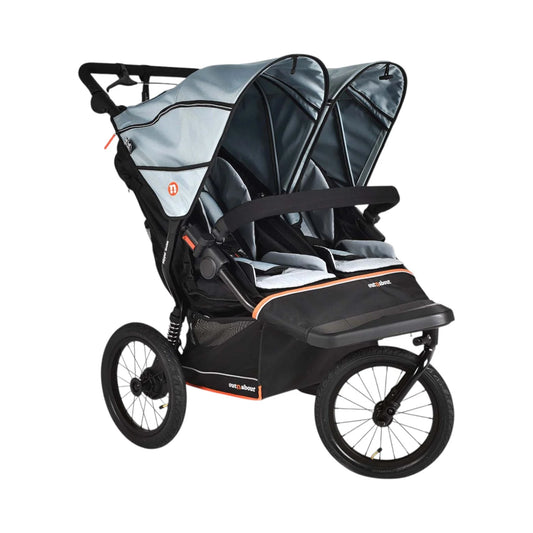 Out n About Nipper Double V6 Plus Pushchair Rocksalt Grey *Pre Order Mid October Delivery
