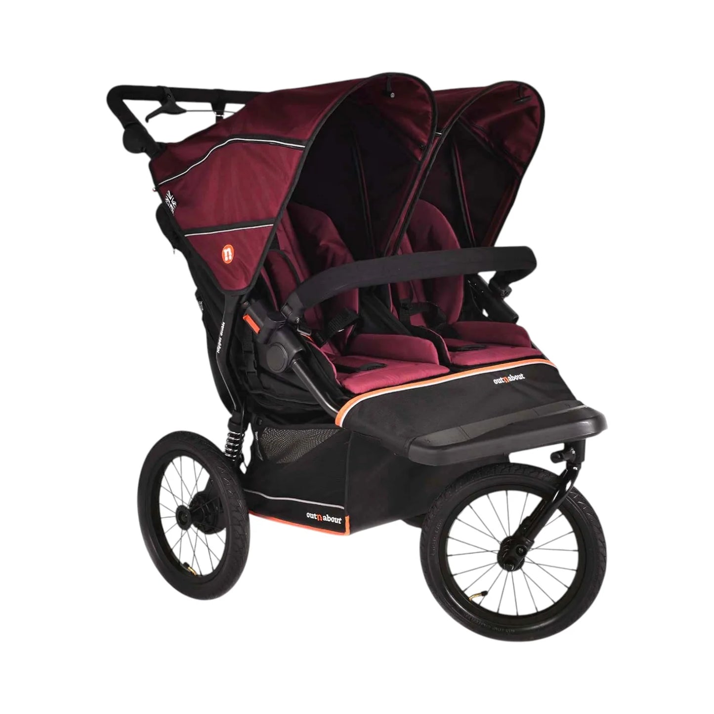 Out n About Nipper Double V6 Plus Newborn and Toddler Bundle Brambleberry Red