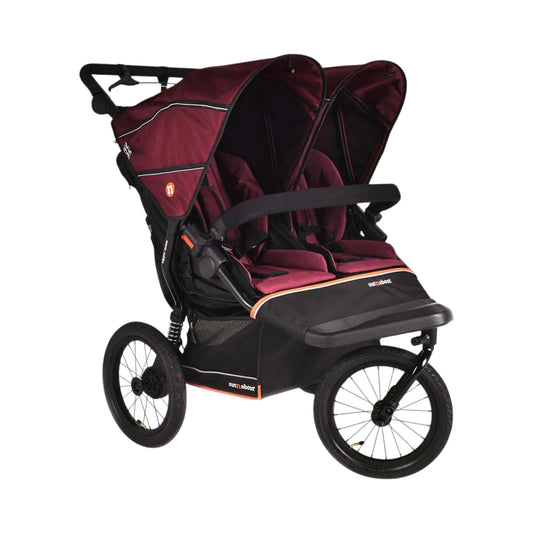 Out n About Nipper Double V6 Plus Pushchair Brambleberry Red *Pre Order Mid October Delivery