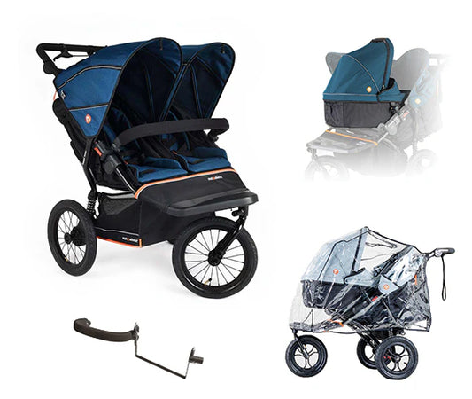 Out n About Nipper Double V6 Plus Newborn and Toddler Bundle Highland Blue