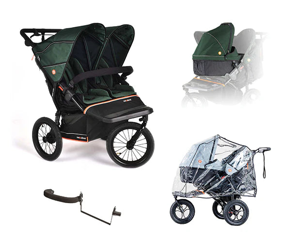 Out n About Nipper Double V6 Plus Newborn and Toddler Bundle Sycamore Green
