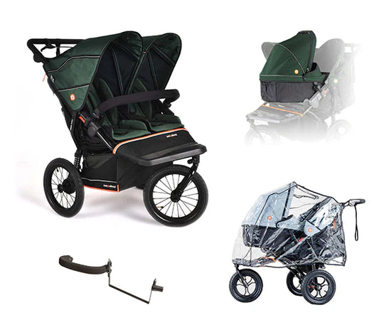 Out n About Nipper Double V6 Plus Newborn and Toddler Bundle Sycamore Green