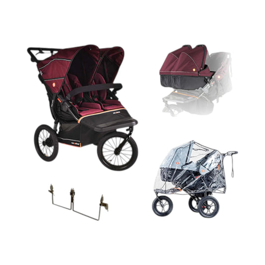 Out n About Nipper Double V6 Plus Twin Bundle Brambleberry Red