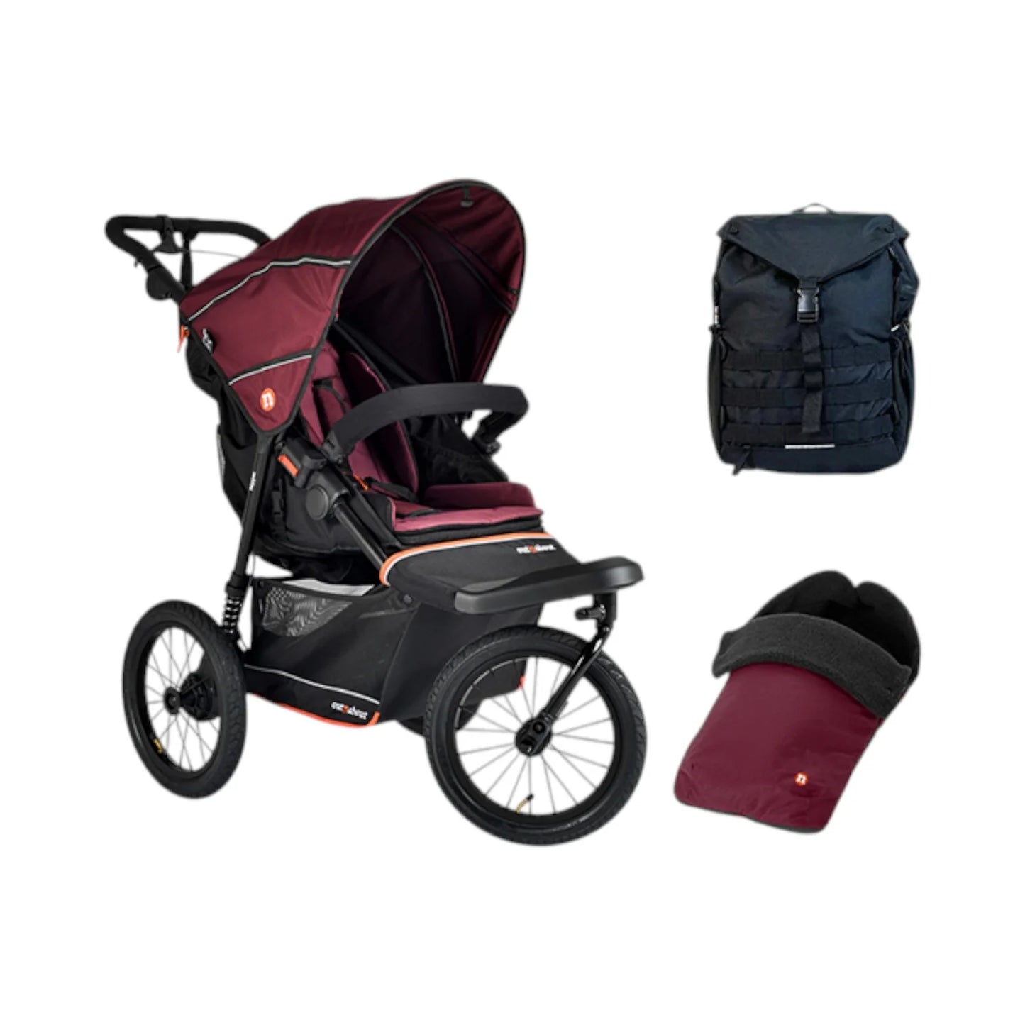 Out n About Nipper V6 Plus Adventure Bundle Brambleberry Red