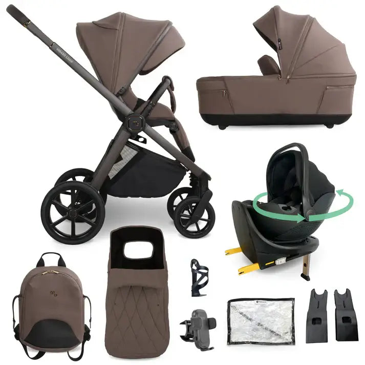 My Babiie MB450 Luxe Travel System - Cookie (Exclusive) 360 Base Pre Order Mid July Delivery