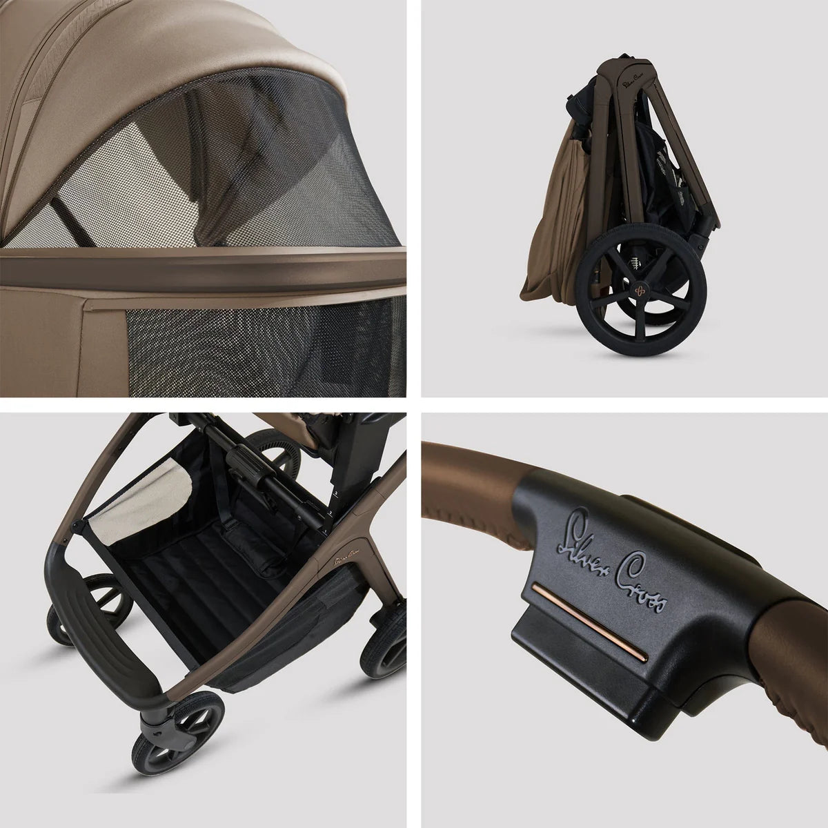 Silver Cross Cove Maple Travel System Ultimate 360 Infant Carrier Bundle (10 piece) Black Car Seat