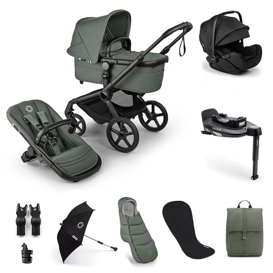 Bugaboo Fox 5 Renew Ultimate Newborn Otter Travel System Forest Green