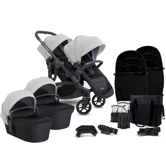 Orange 4 Twin Pushchair Bundle Jet Glacier