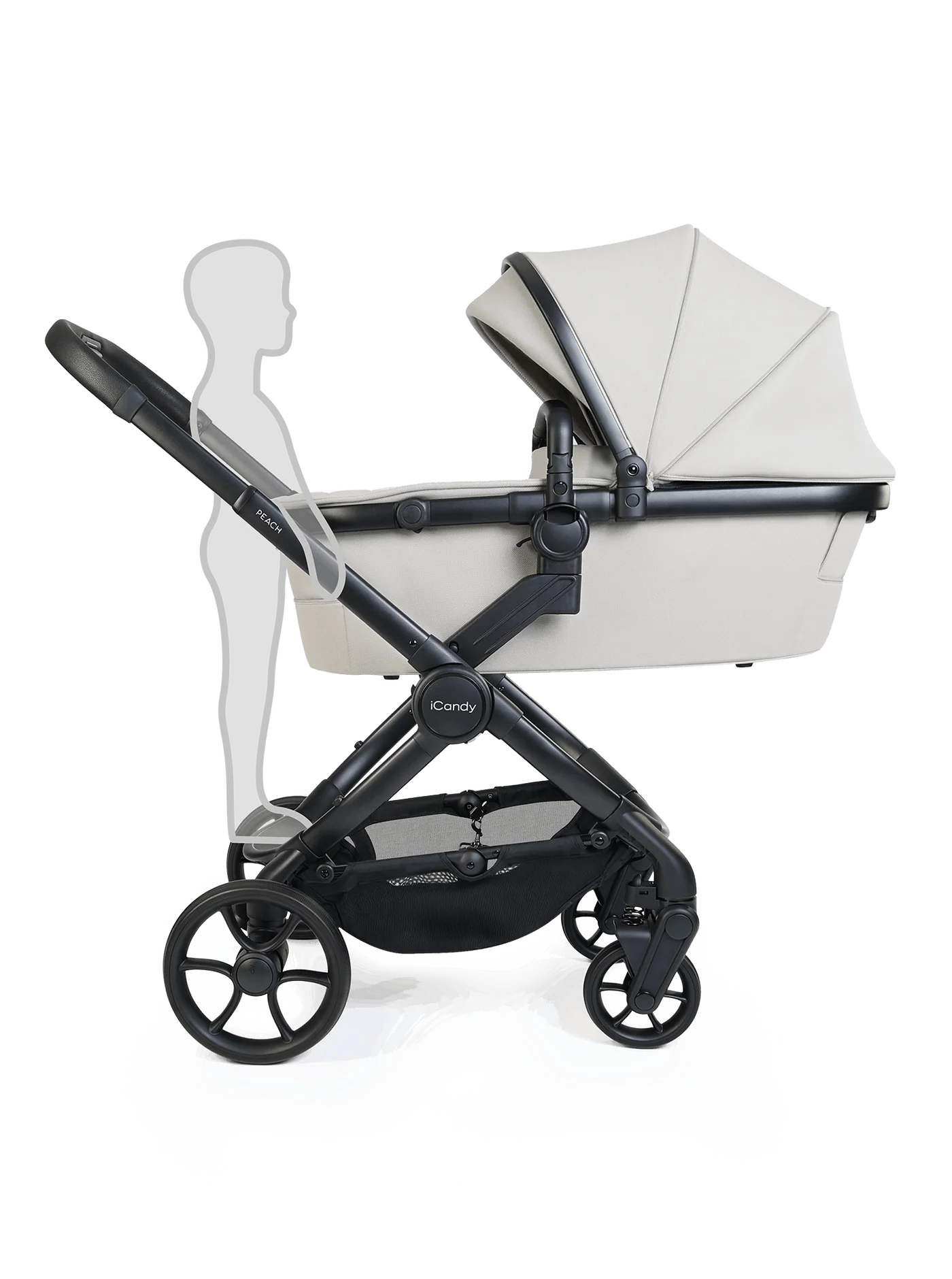 iCandy Peach 8 Taupe Pushchair and Carrycot - Pushchair Bundle