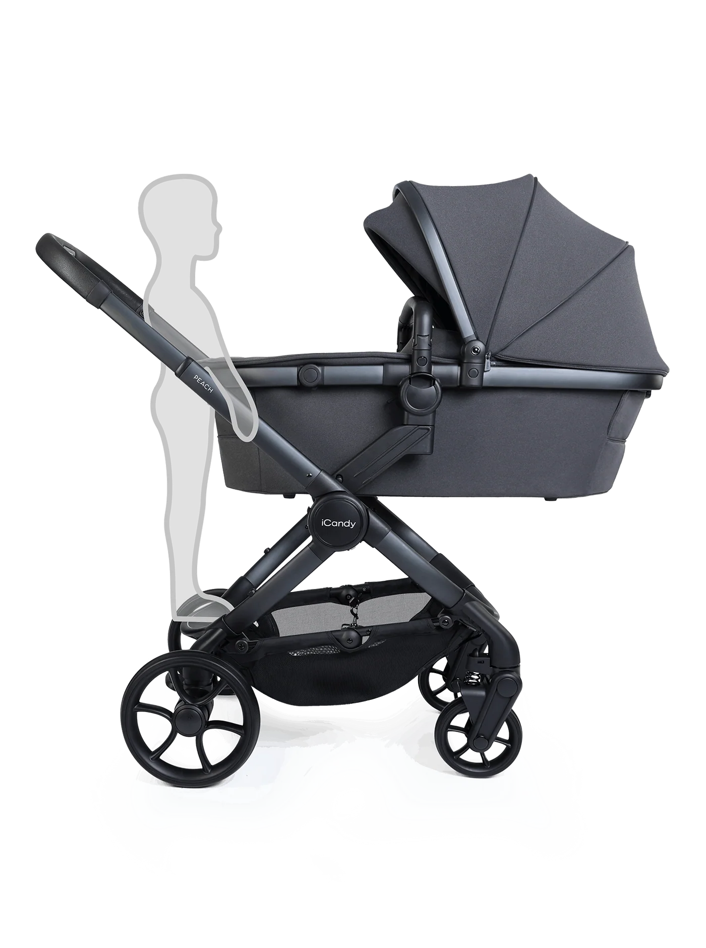 iCandy Peach 8 Grey Pushchair and Carrycot - Pushchair Bundle