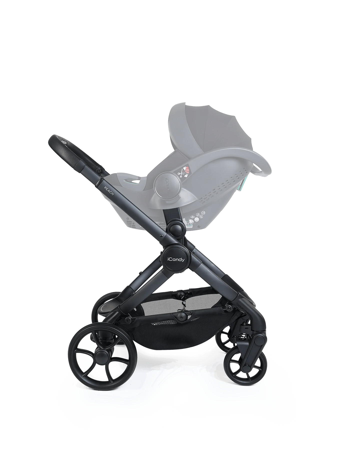 iCandy Peach 8 Grey Pushchair and Carrycot - Pushchair Bundle