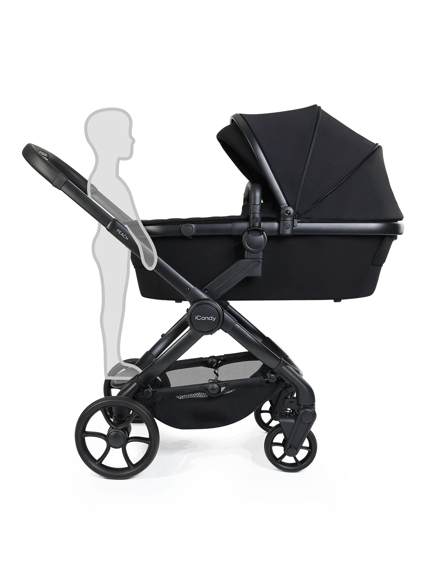 iCandy Peach 8 Black Pushchair and Carrycot - Pushchair Bundle